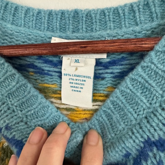Sundance Blue Fair Isle Cardigan
Lambswool Blend Women's Size X-Large - Picture 4 of 7